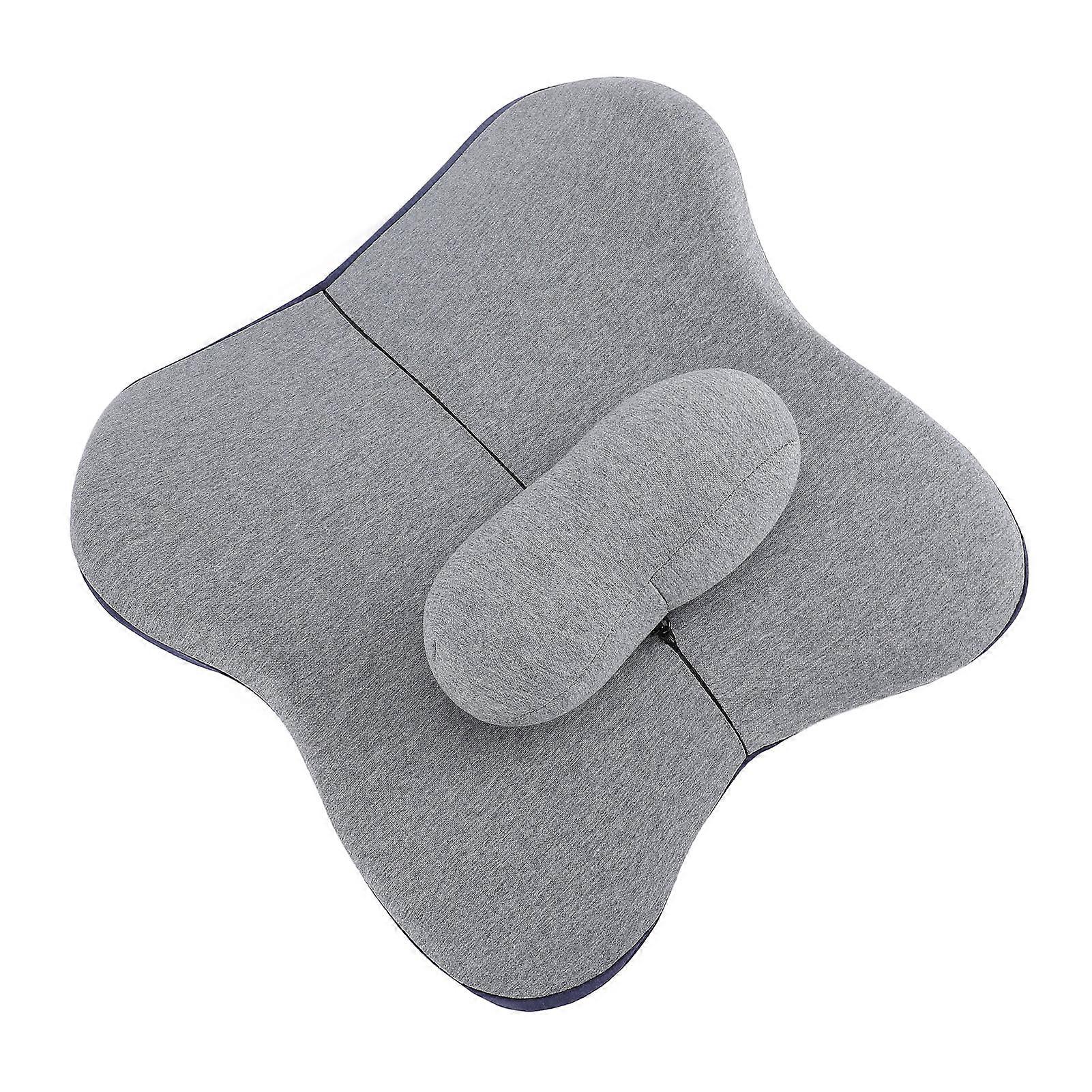 Adjustable Memory Foam Lumbar Support Pillow 41x16x46cm Dark Blue