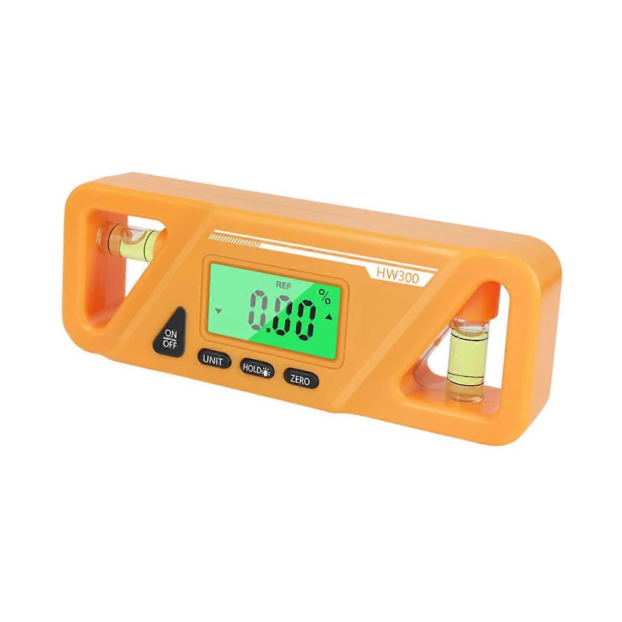 Digital Protractor Inclinometer Level Box Magnetic Goniometer for Woodworking and Car Maintenance, 13x5.7cm, Orange