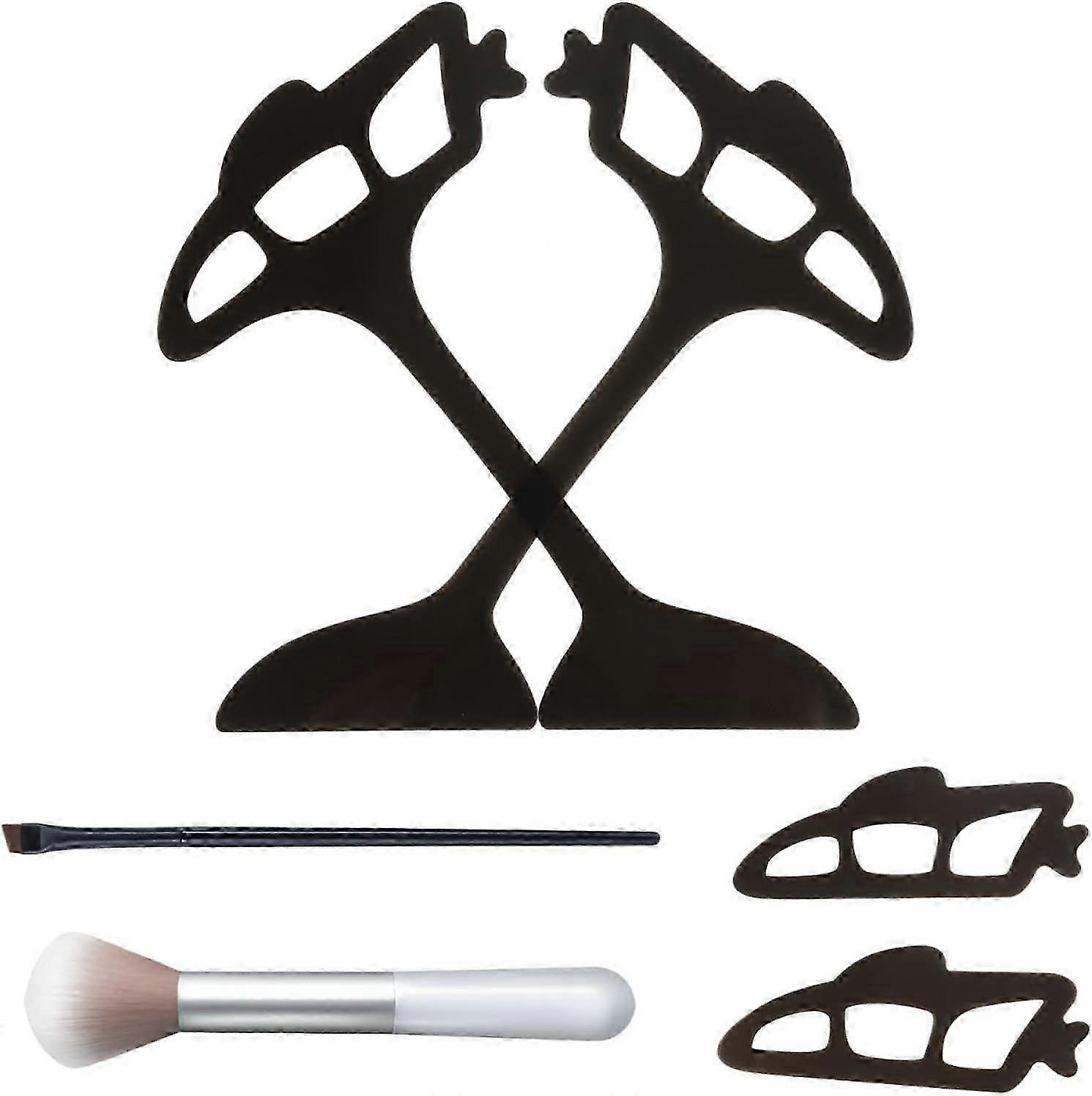 2025 6Pcs Fish Eye Makeup Tool Kit, Eyeshadow Assistant Eyeshadow Guide for Winged Eyeliner, Eye Makeup Aid Tool Eyeshadow Stencils for Women Beginner