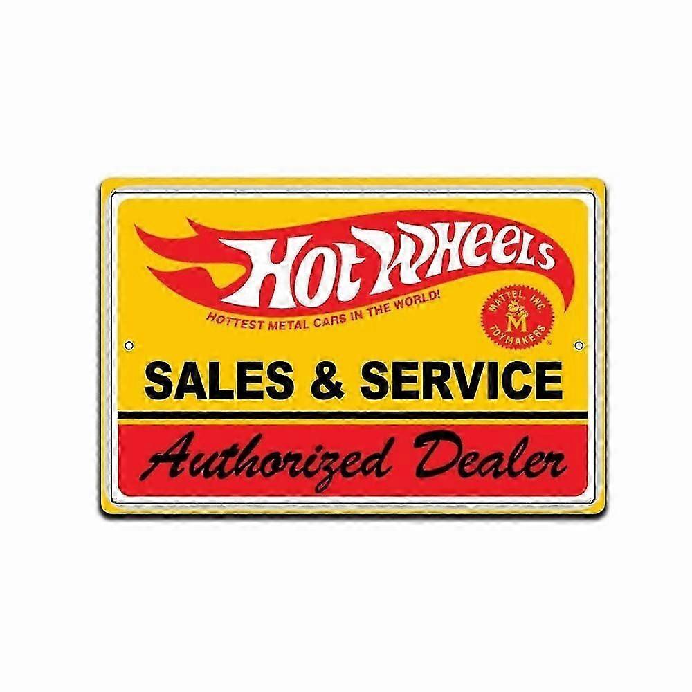ホットウィールブリキメタルサインおもちゃ車ガレージマンケーブウォールデコレーション