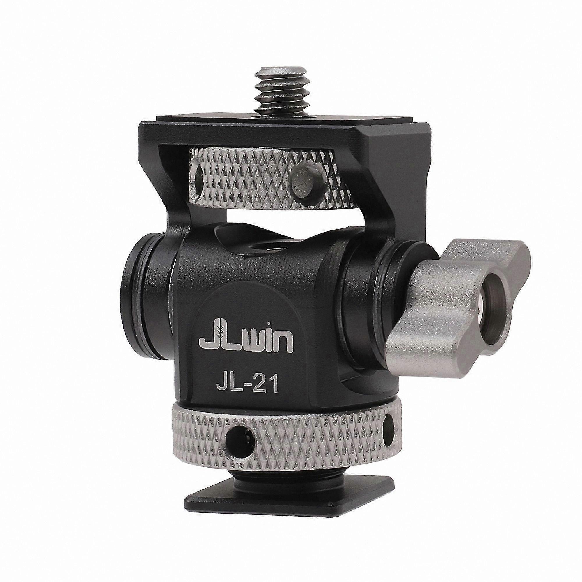 Universal Field Monitor Mount Holder, Adjustable Cold Shoe Adapter for 5" to 7" Camera Monitors, 360 Swivel and 180 Tilt Functionality