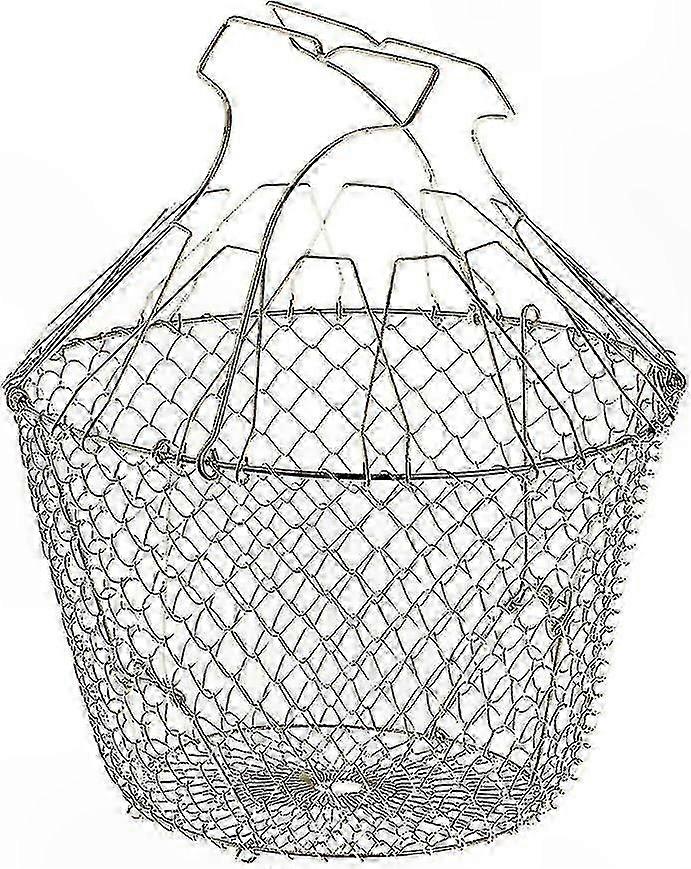 Collapsible Salad Spinner with Reinforced Frame - Durable Metal Construction - Compact Design - Gentle Drying - 22.5cm Size