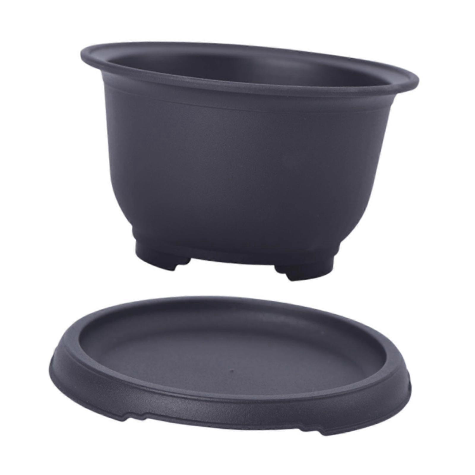 Training Pot with Humidity Tray,Planter Round Nursery Portable Bonsai Tree Pot