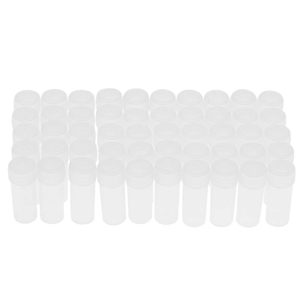 50 Pcs 5ml Volume Plastic Sample Bottles Small Storage Container