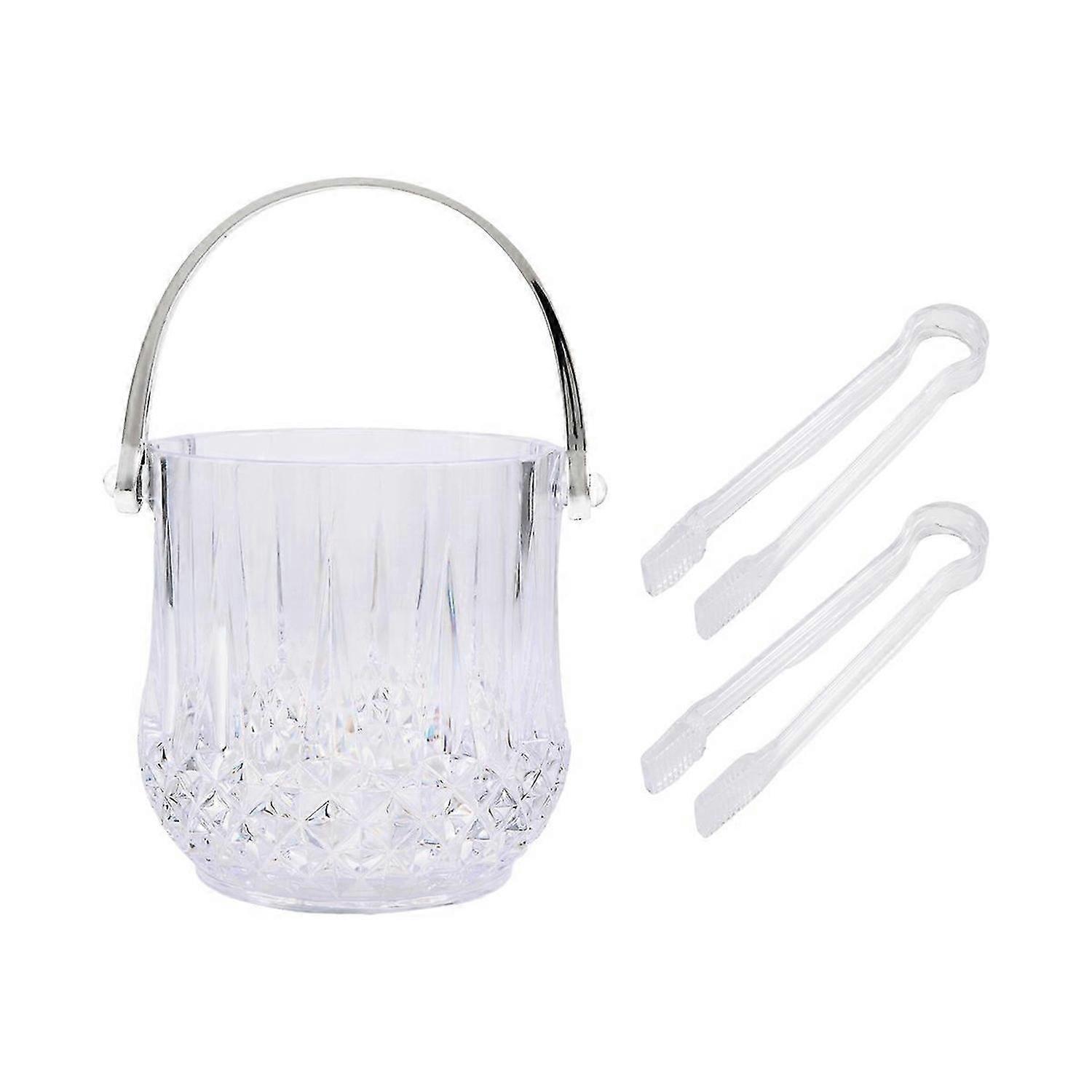 Ice Bucket Plastic Ice Bucket with Handle Acrylic-