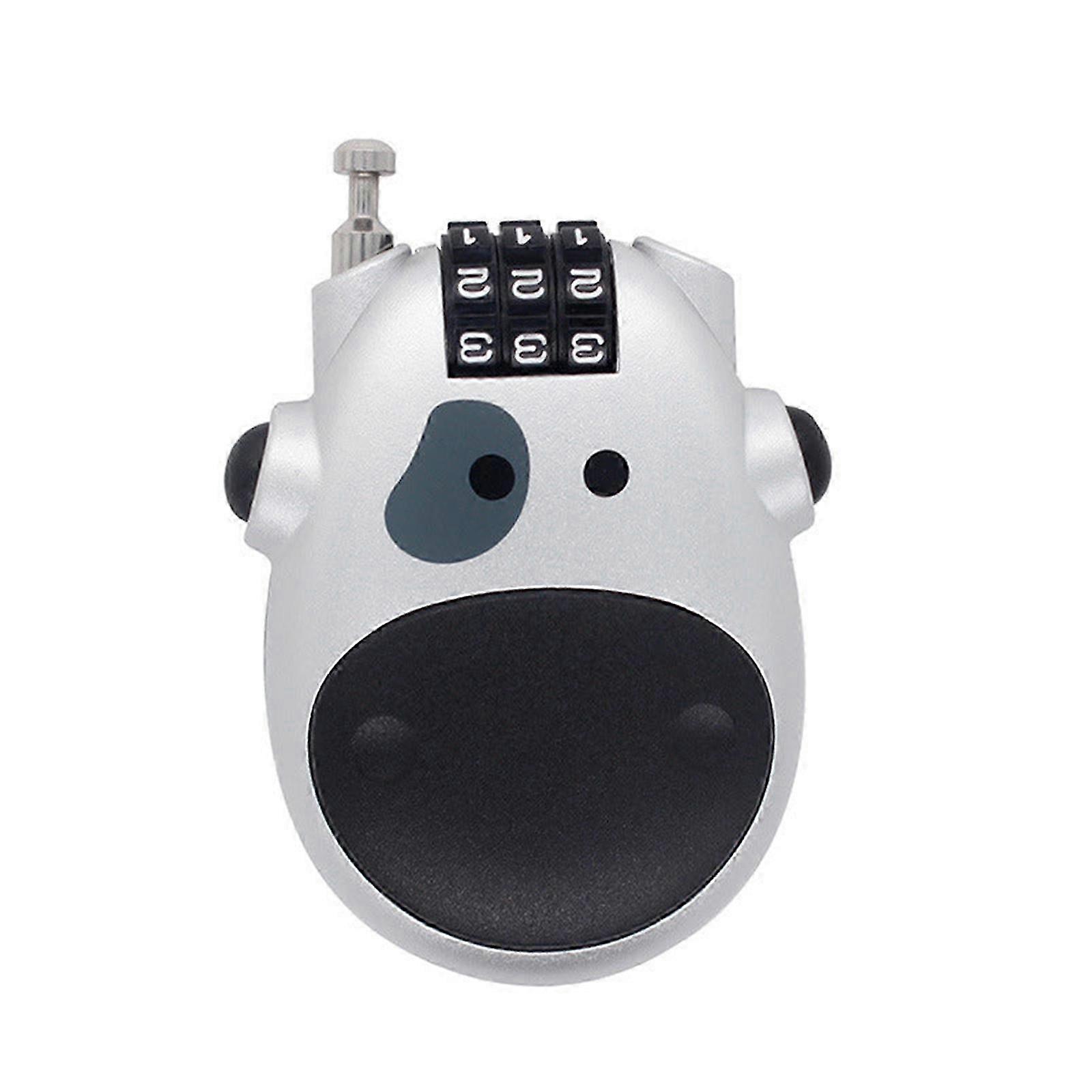 3 Digit Combination Lock, Lovely Cow Shape Security Coded Lock for Stroller, Bicycle, Baggage