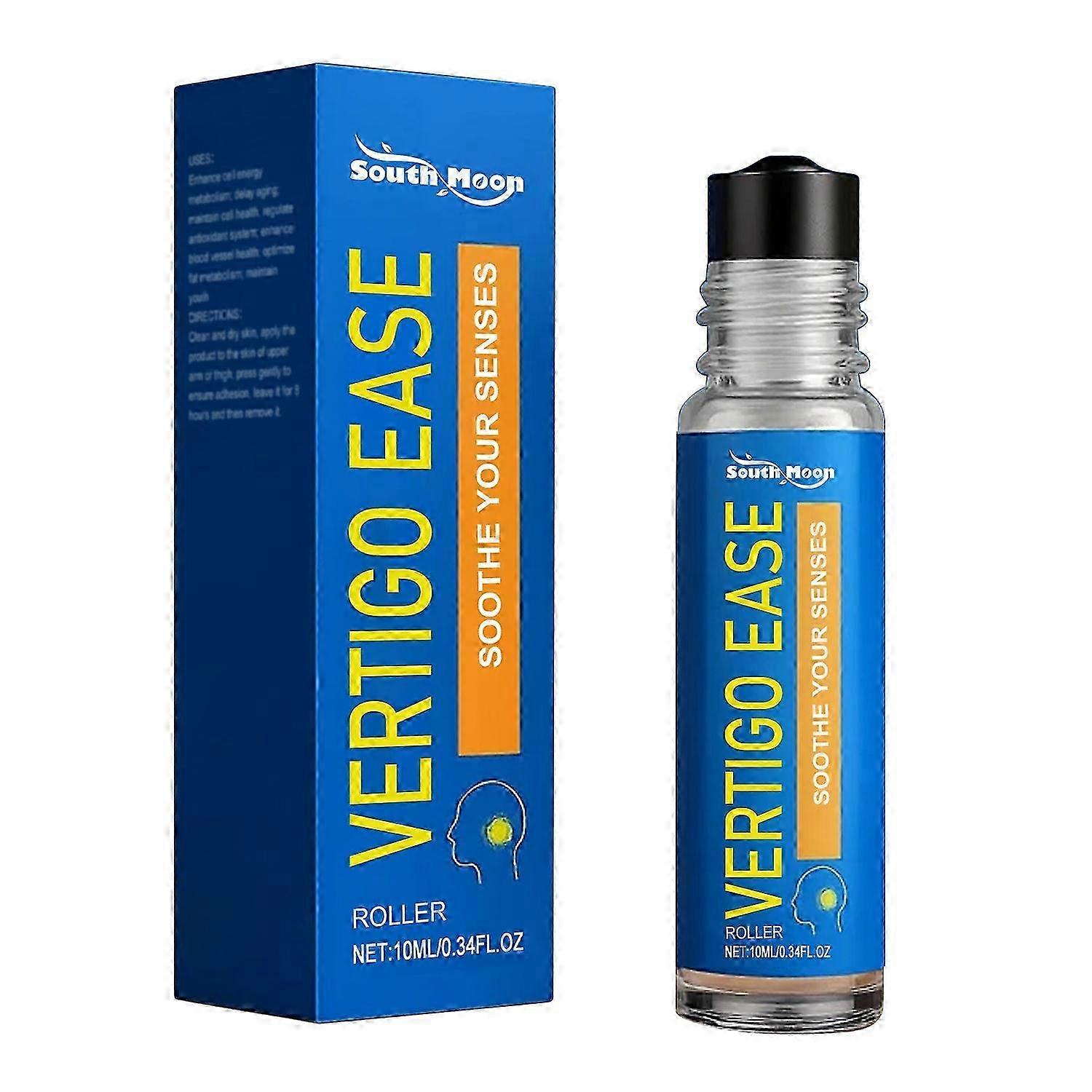 1-3x Vertigo Ease Roller 10ml Herbal Essence Roll-On for Dizziness Relief Portable Essential Oil 
