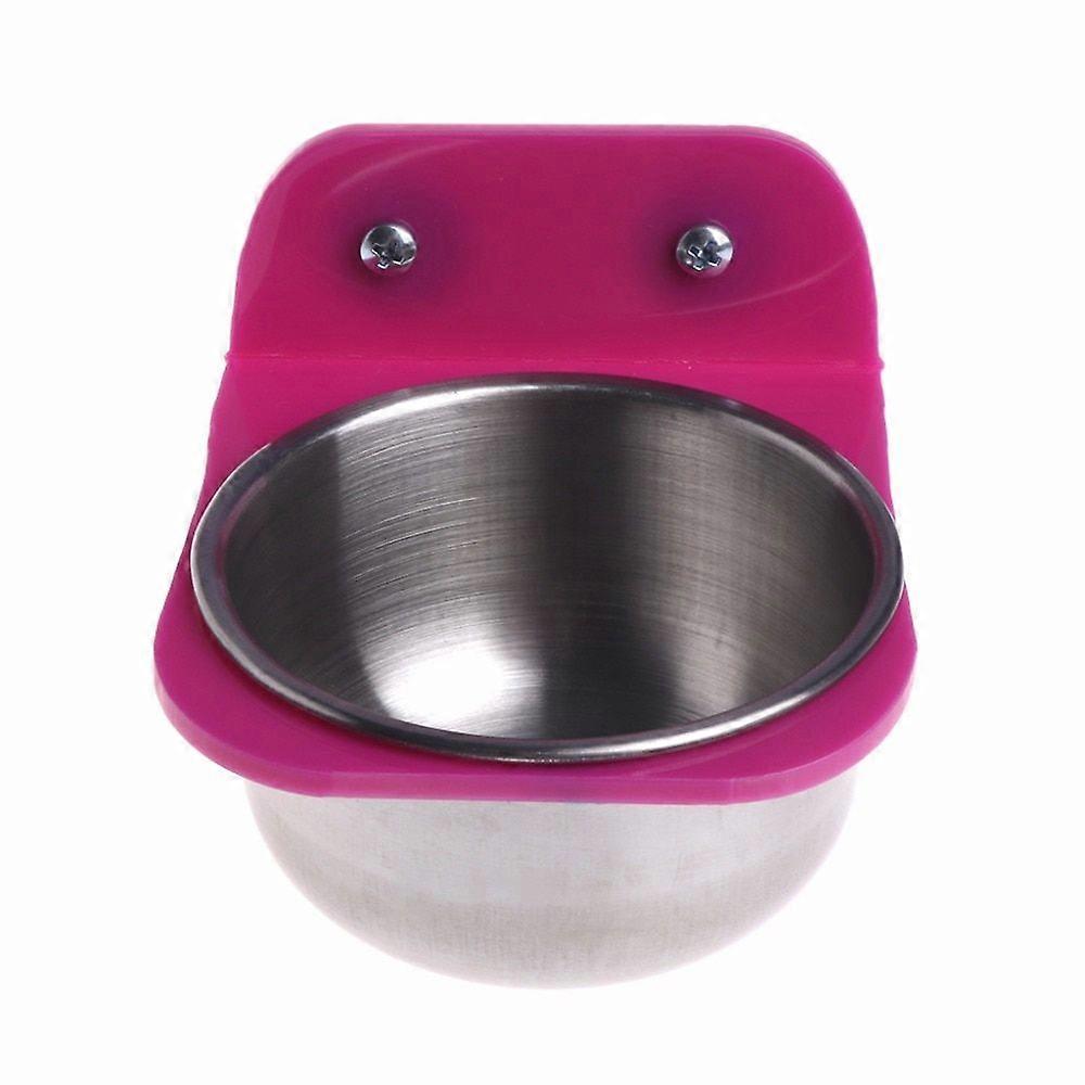 Bird Parrot Feeder rustfrit stål mad vand fodring skål container fugl feeder # 5