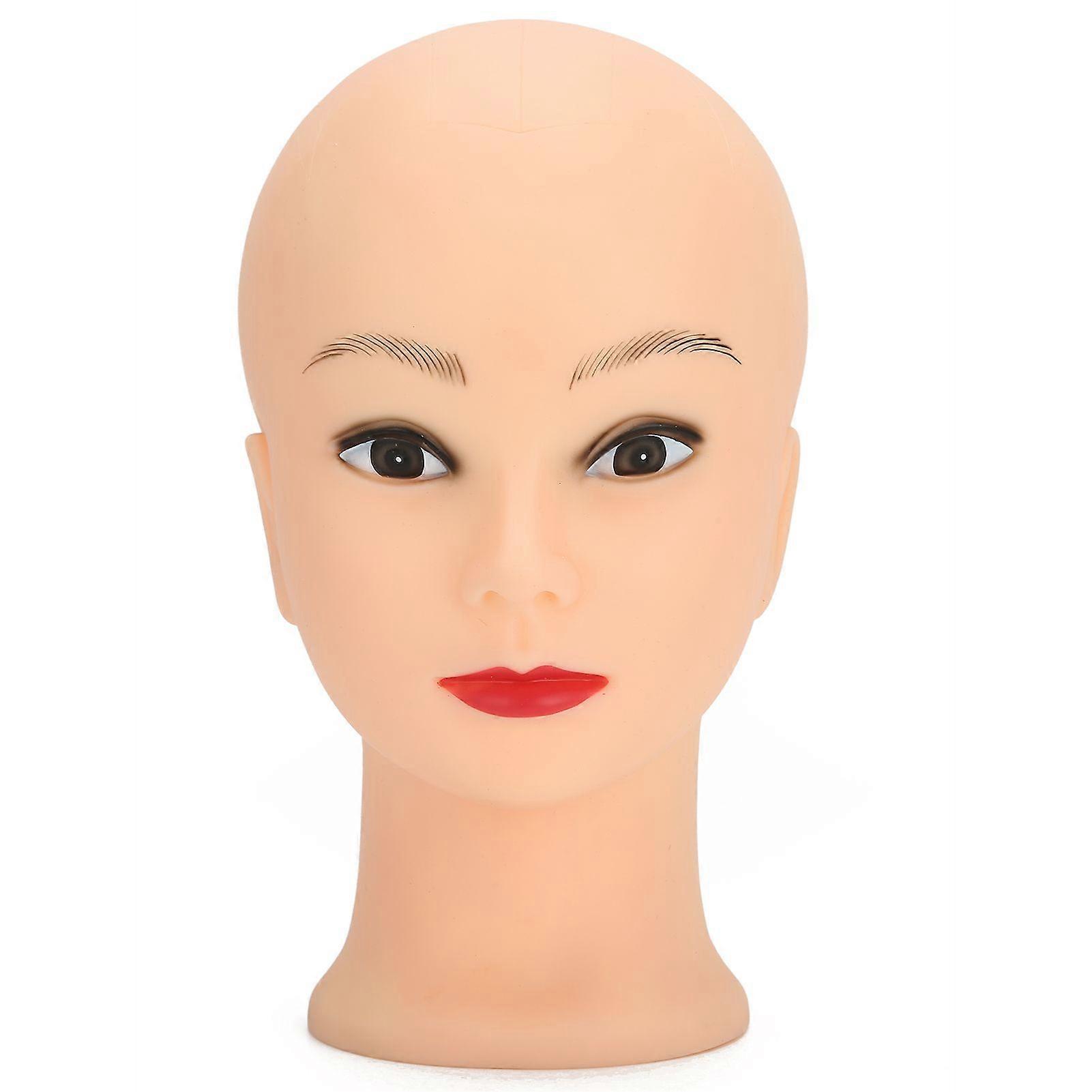 Mannequin Head Makeup Training Practice Wig Hat Display Bald Mannequin Head 49cmwith Makeup