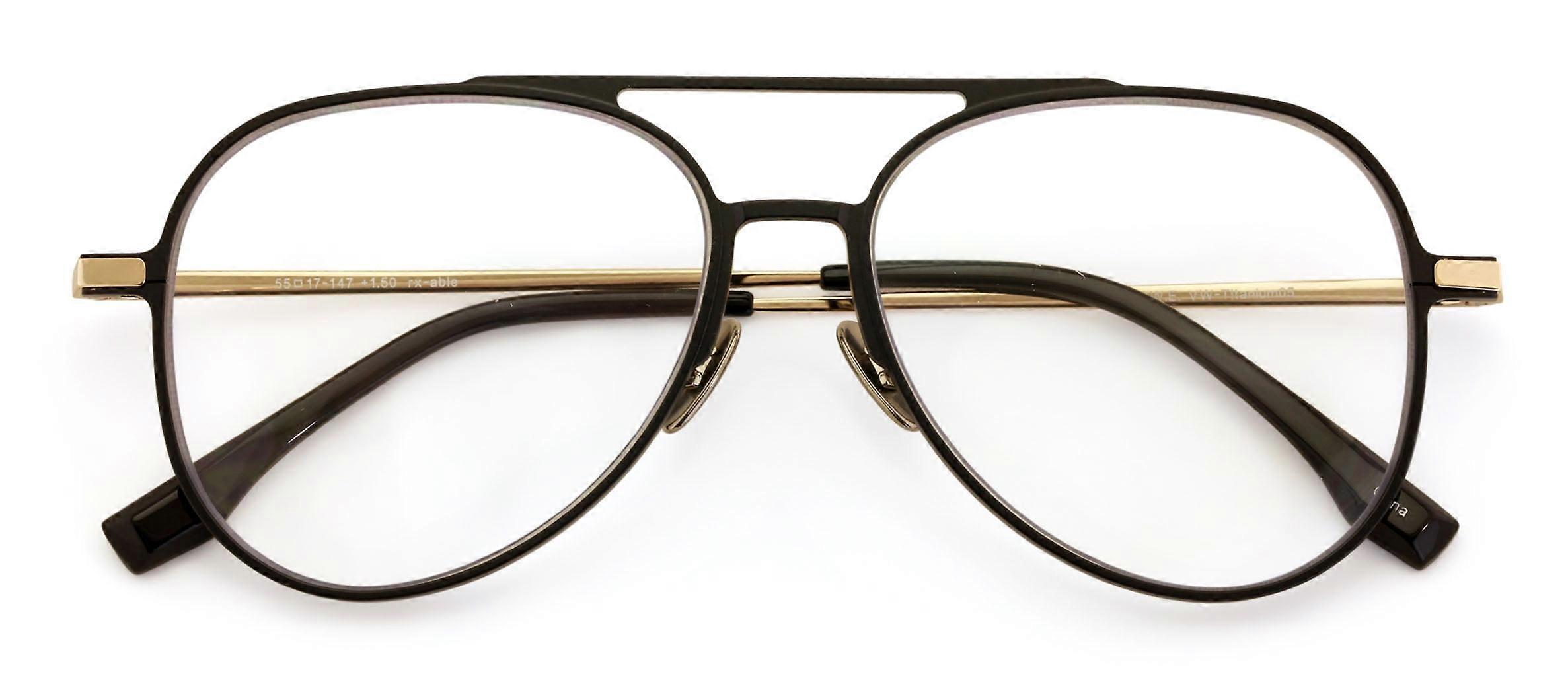 Men Large Aluminum Optical Frame Wide Fitment Reading Glasses with Titanium Temple TearDrop 147MM Ti05 +1.00