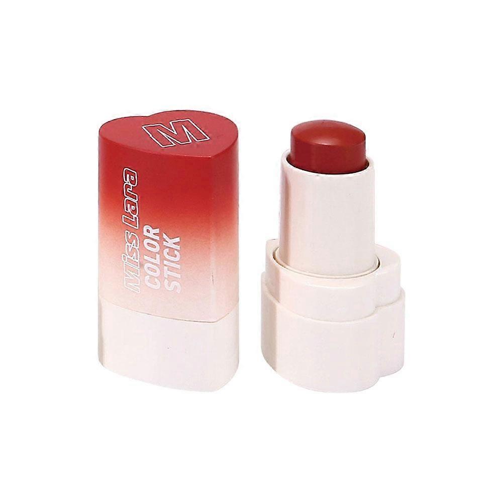 Heart Shaped Blush Stick Matte Cream Multi-Functional Cheek Lip Tint Long Lasting Natural Makeup Portable Twist Up Design