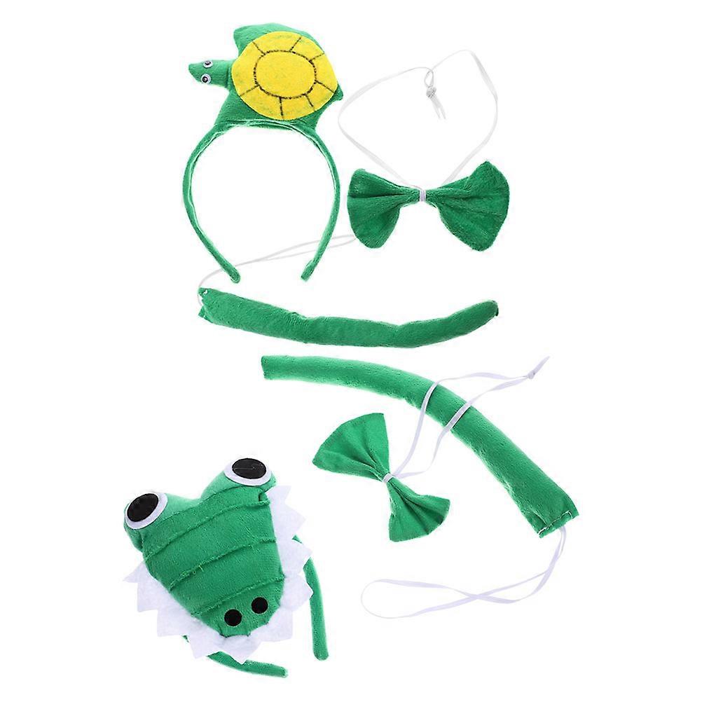 Animal Costume Set With Headband Tail And Bowtie For Themed Party In Green Color Designed For Adults And Children 10 Sets