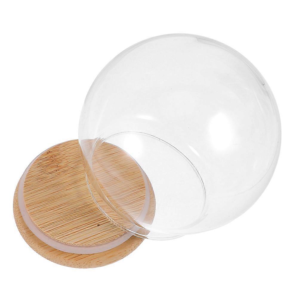 Glass Cloche Jar High Transparency Dustproof Seal For Diy Figurines Homeowners Artistic Touch 13.50X13.00X13.00Cm 1Pack