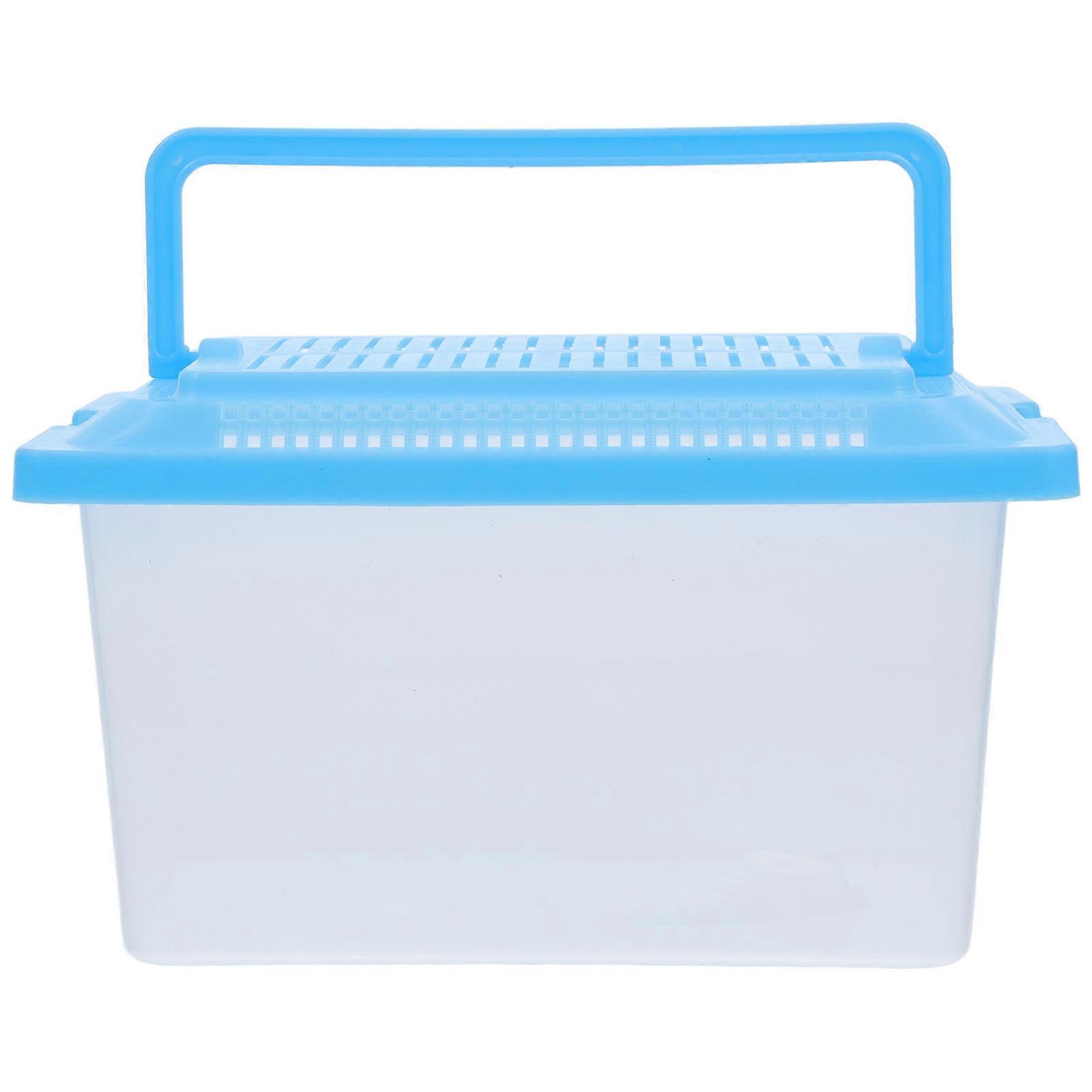Portable Fish Tank for Plastic Handheld Fish Tank 2Pcs Transparent Turtle Box