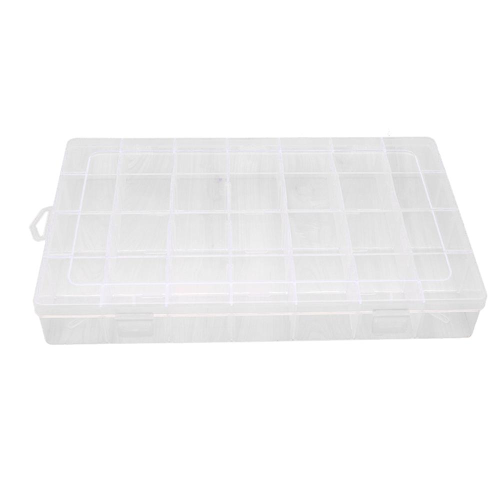 Small Parts Storage Box Multi-Grid Storage Box Practical Small Items Storage Electric Component White Organization 1Pcs