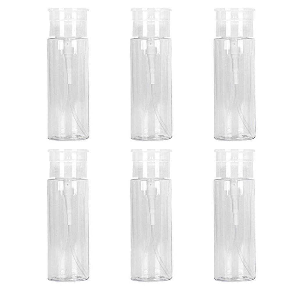 Makeup Remover Press Bottle Container for Home Use 6Pcs Transparent