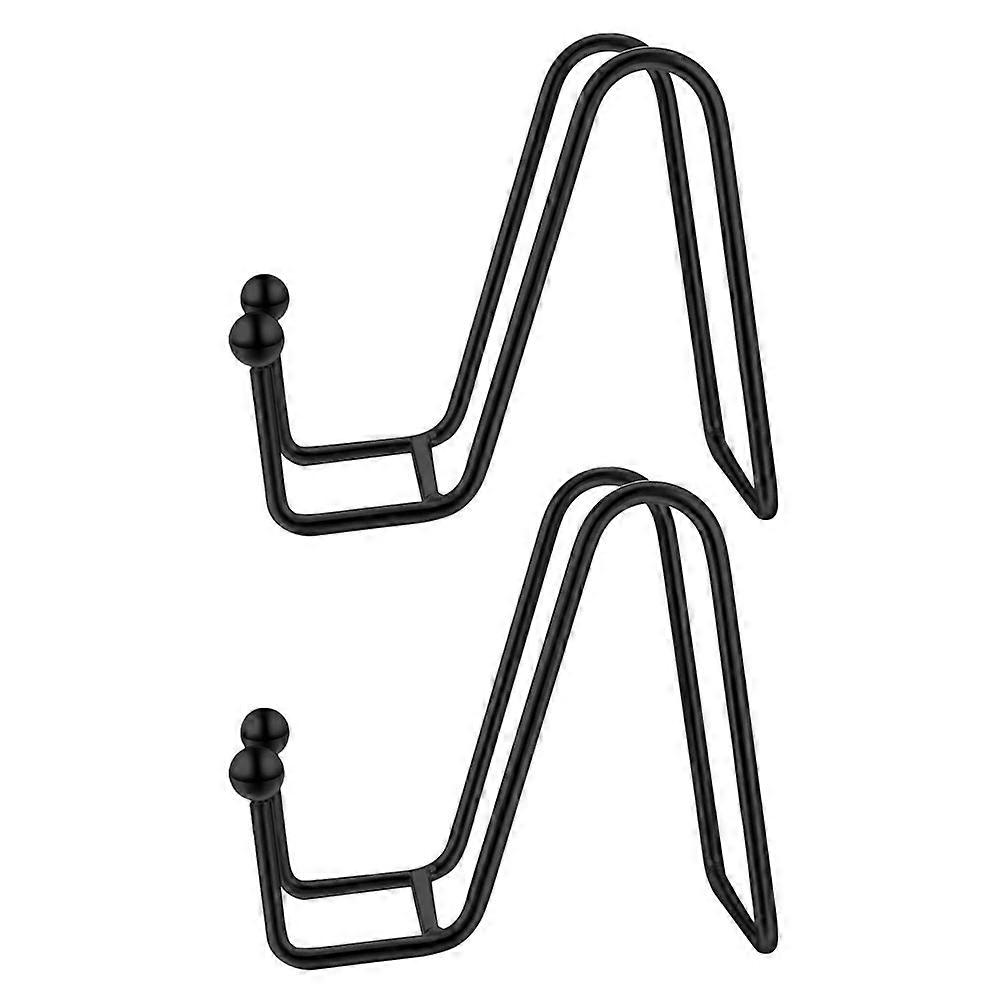 Desktop Iron Plate Stand for Home Display 6Pcs Black Holder