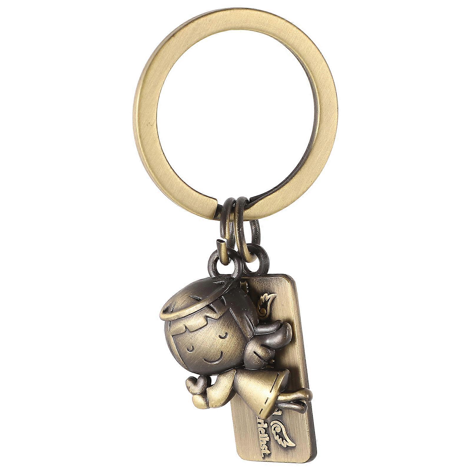 Keyring Metal Pendant for 2Pcs Keychain Hanging Ornament