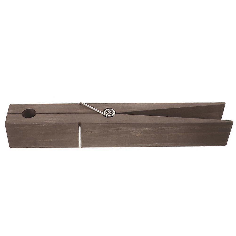 Giant Clips For Towels Large Wooden Clothes Pin Home Decoration Coffee Color Rustic -Saving 1Set