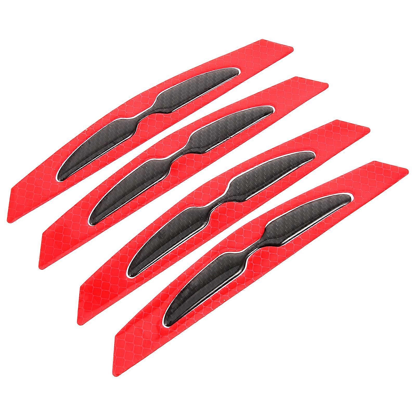 High Visibility Reflective Safety Tape for Car Use 4Pcs Red Stickers