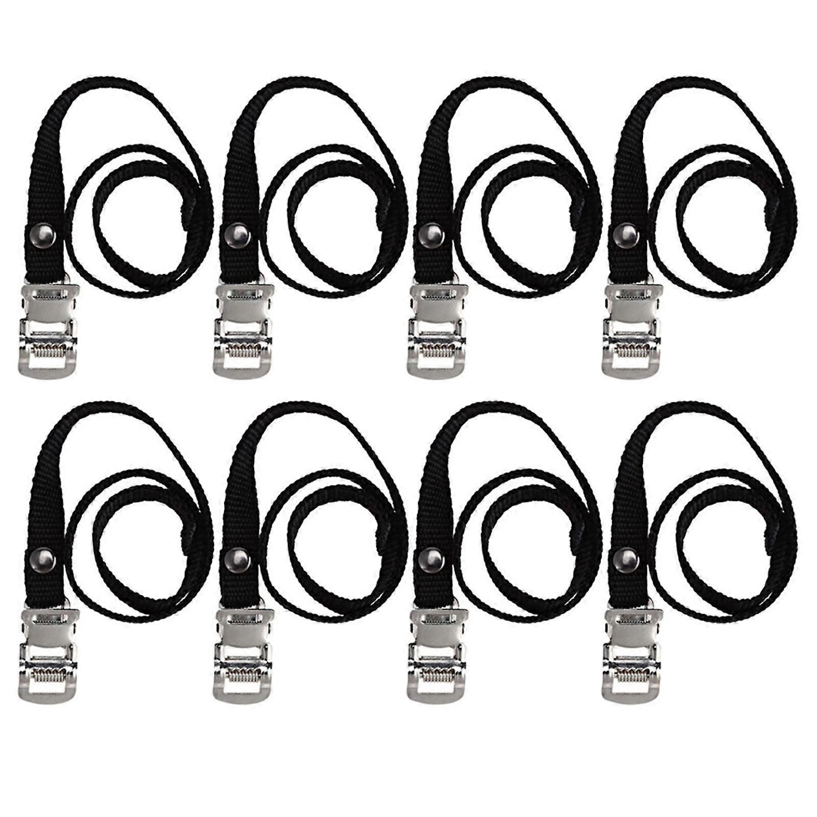 Black Bike Pedal Straps for Exercise Cycling with Adjustable Straps 40Pcs
