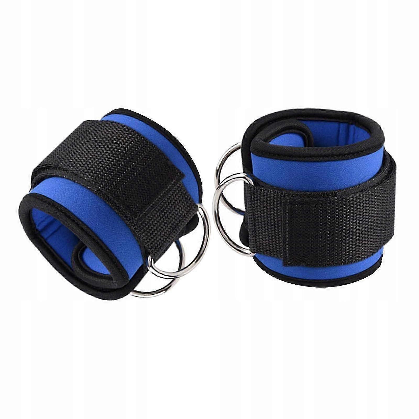 1 Pair Adjustable Ankle Strap Resistance Band Fitness Cuffs Blue