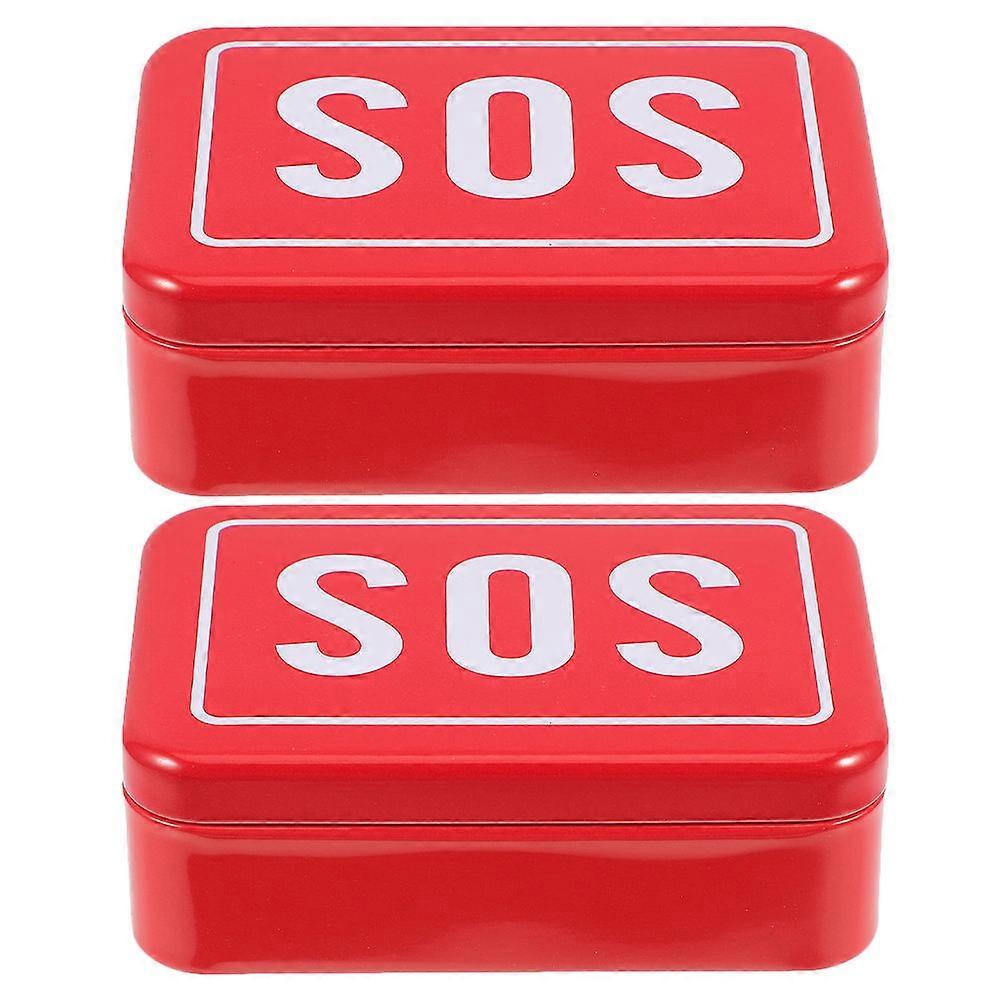 Multi Functional Metal Storage Box 6 Pcs Emergency Survival Organizer For Travel Outdoor Activities Durable And Practical