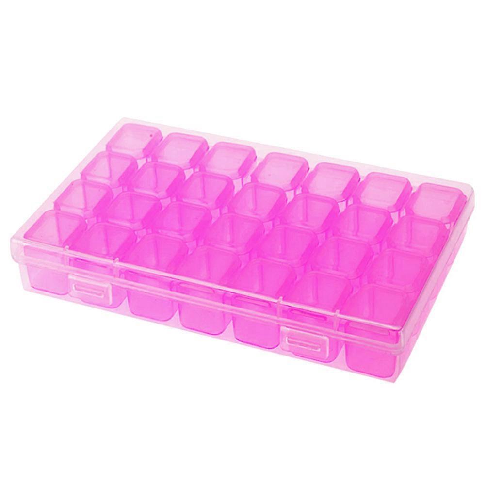 Nail Tips Storage Box 2Pcs with Transparent Compartments for Storage
