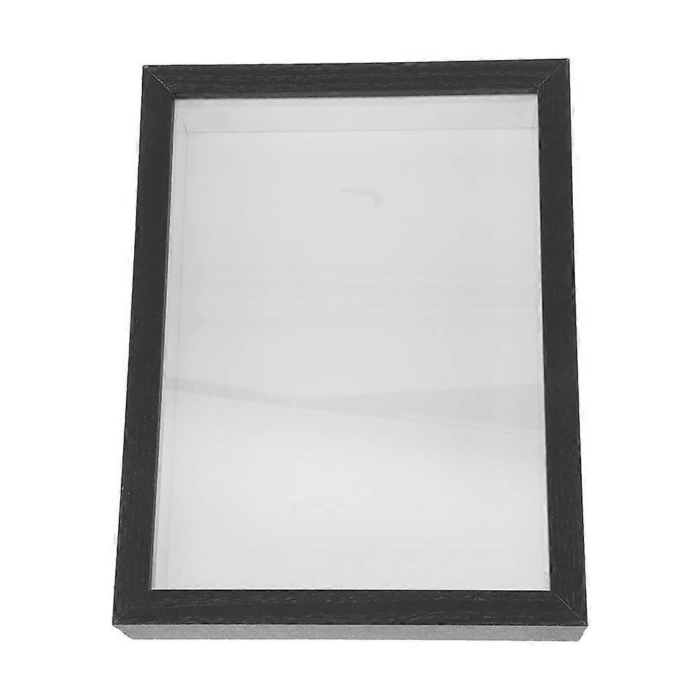 Specimen Display Frame 2Pcs Dried Flower Shadow Storage Box For Bedroom Decorative Items Black Rectangular Shape 7×5×2.8in