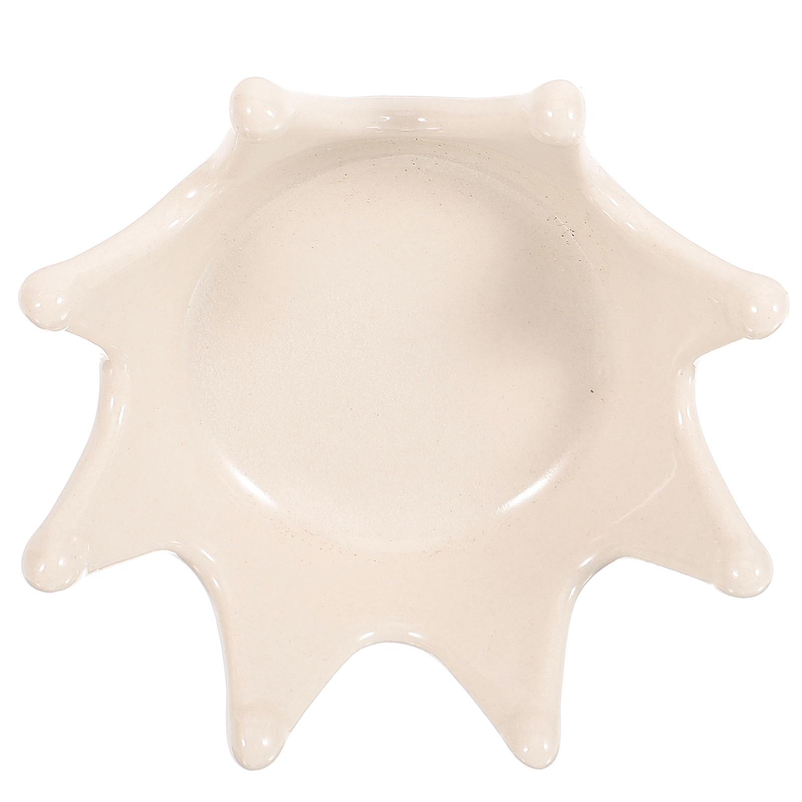 Ceramic Jewelry Dish Crown Shaped Tray for Storage 2Pcs Set