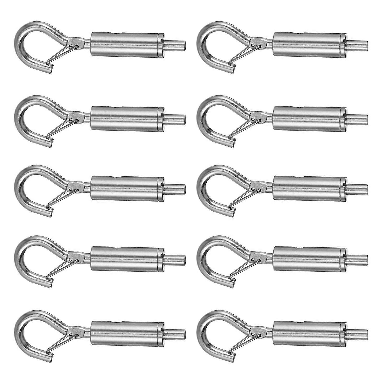 Cable Spring Buckle Silver Stainless Steel for Cable 50Pcs Pack