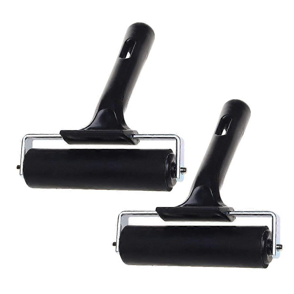 Gluing Rollers for Printmaking Use 6Pcs Black Printmaking Brayers