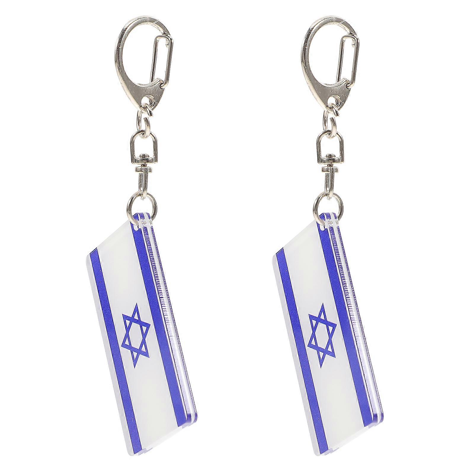 Creative Flag Keyrings for Car Keys 6Pcs Versatile Keychain Set