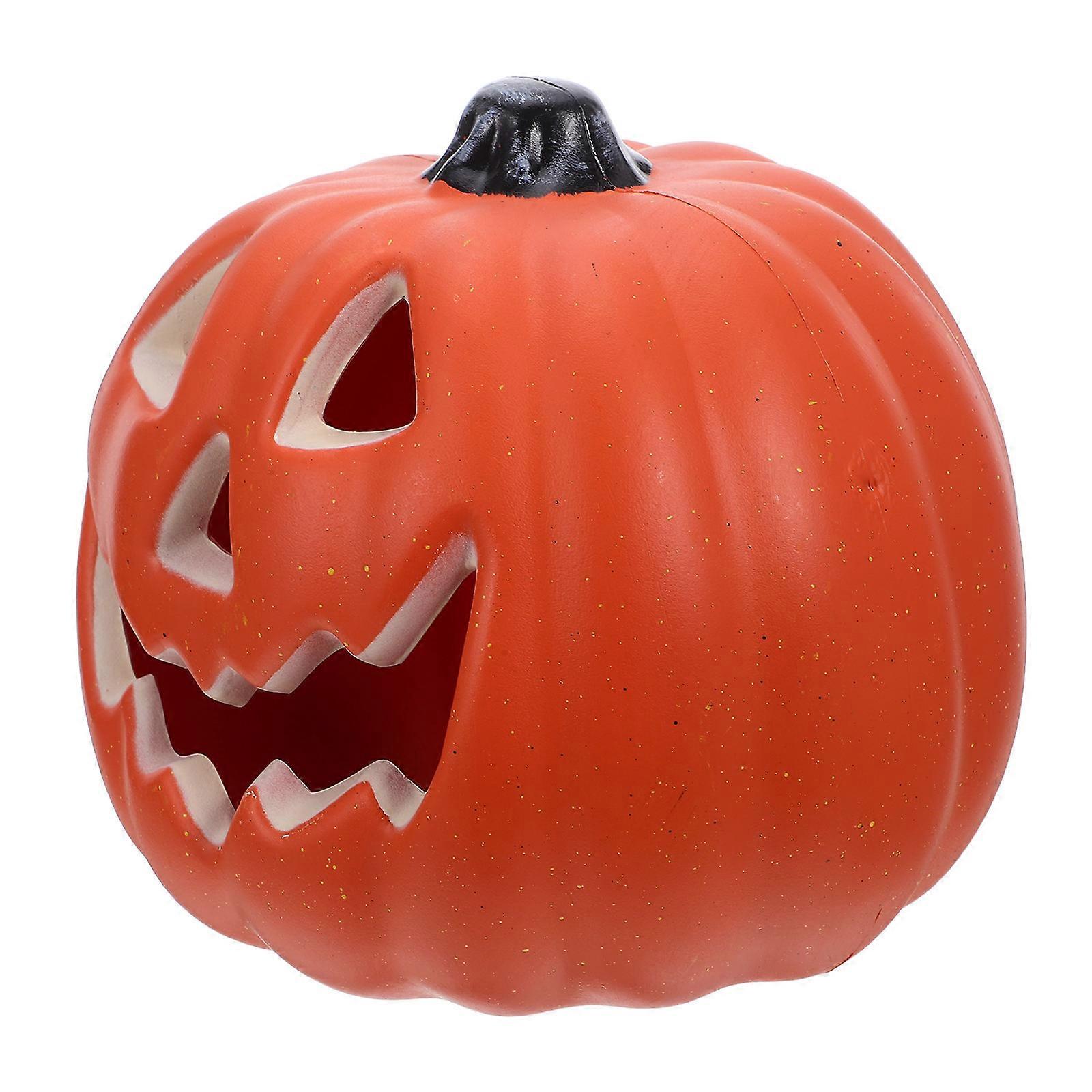 Halloween Pumpkin Lantern 2Pcs for Orange Pe Illuminated Decorations