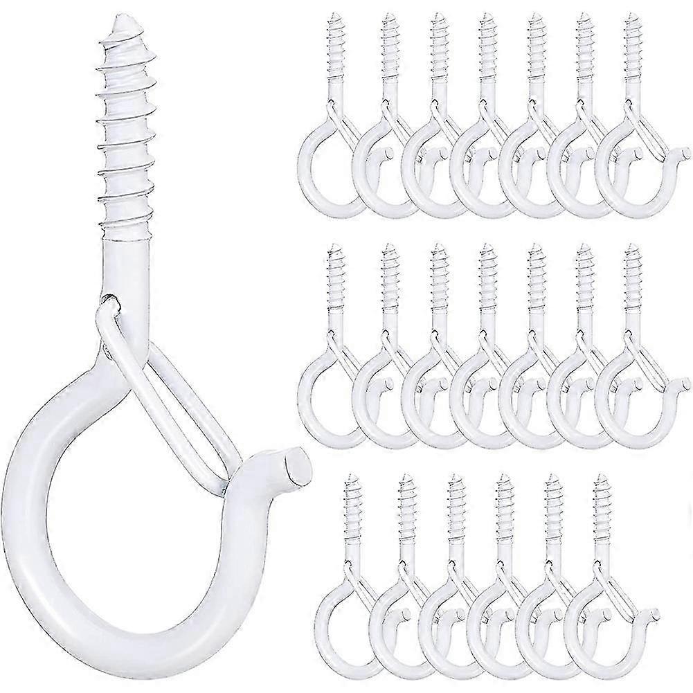 White ceiling hooks for Q-Hanger - Screw light hangers (20pcs)