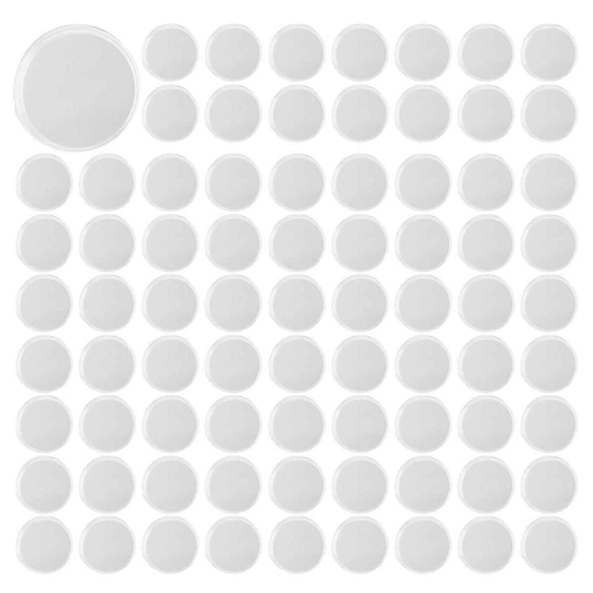 100Pcs 21mm Plastic Coin Capsules Box Storage Clear Round