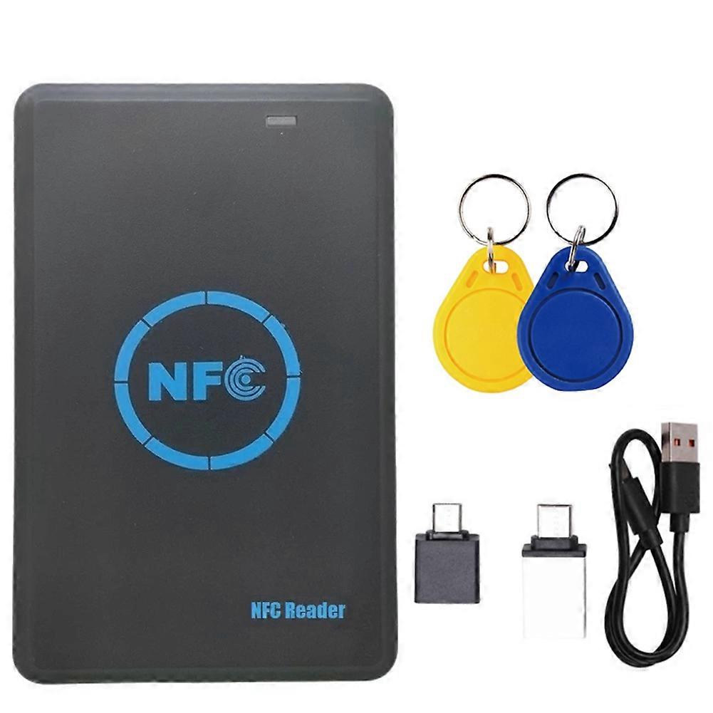 5 Frequency RFID Smart Chip Duplicator+2xCUID Keychain NFC Reader Copier HID 125K/ IC/ID 13.56M 125K
