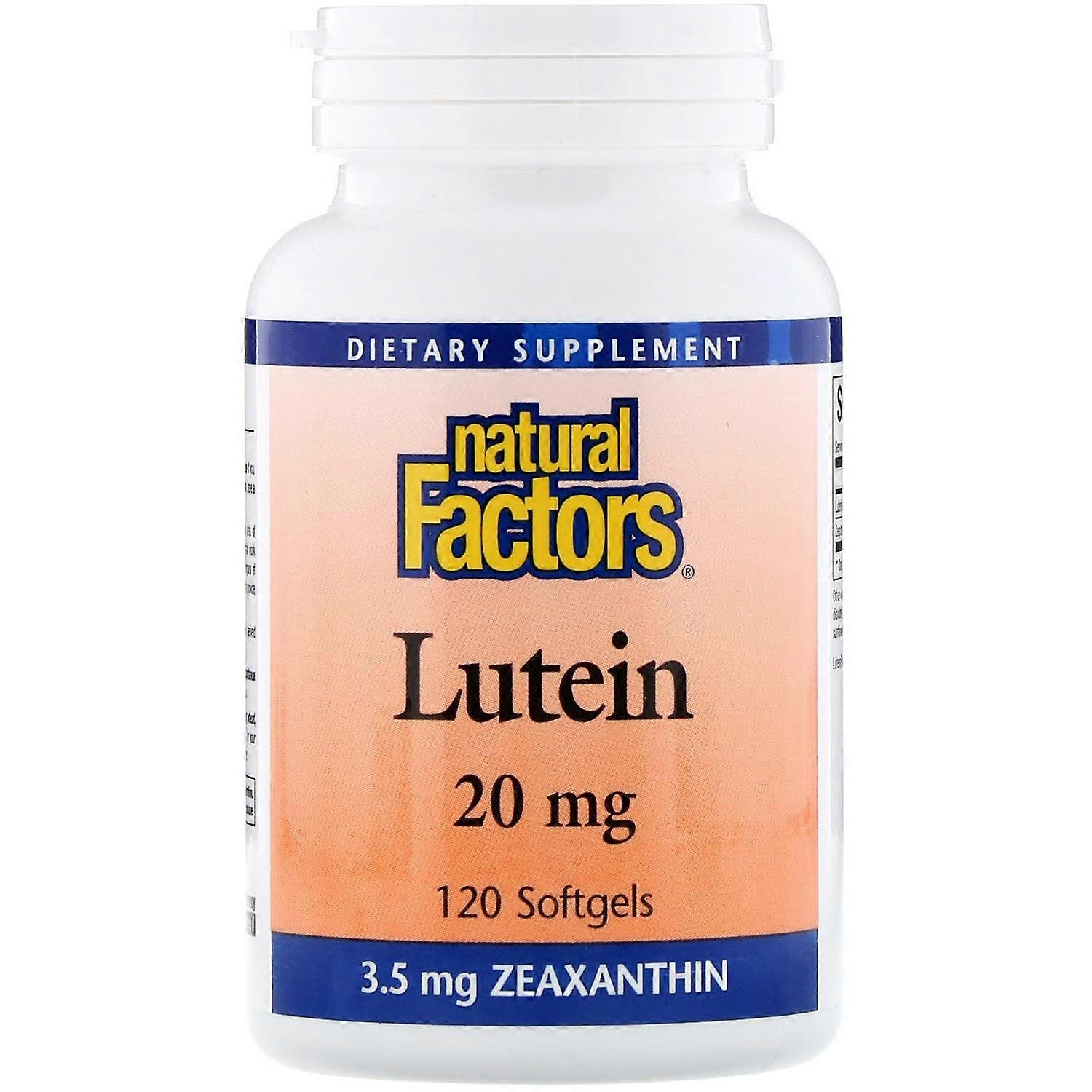 Natural Factors, Lutein, 20 mg, 120 Softgels