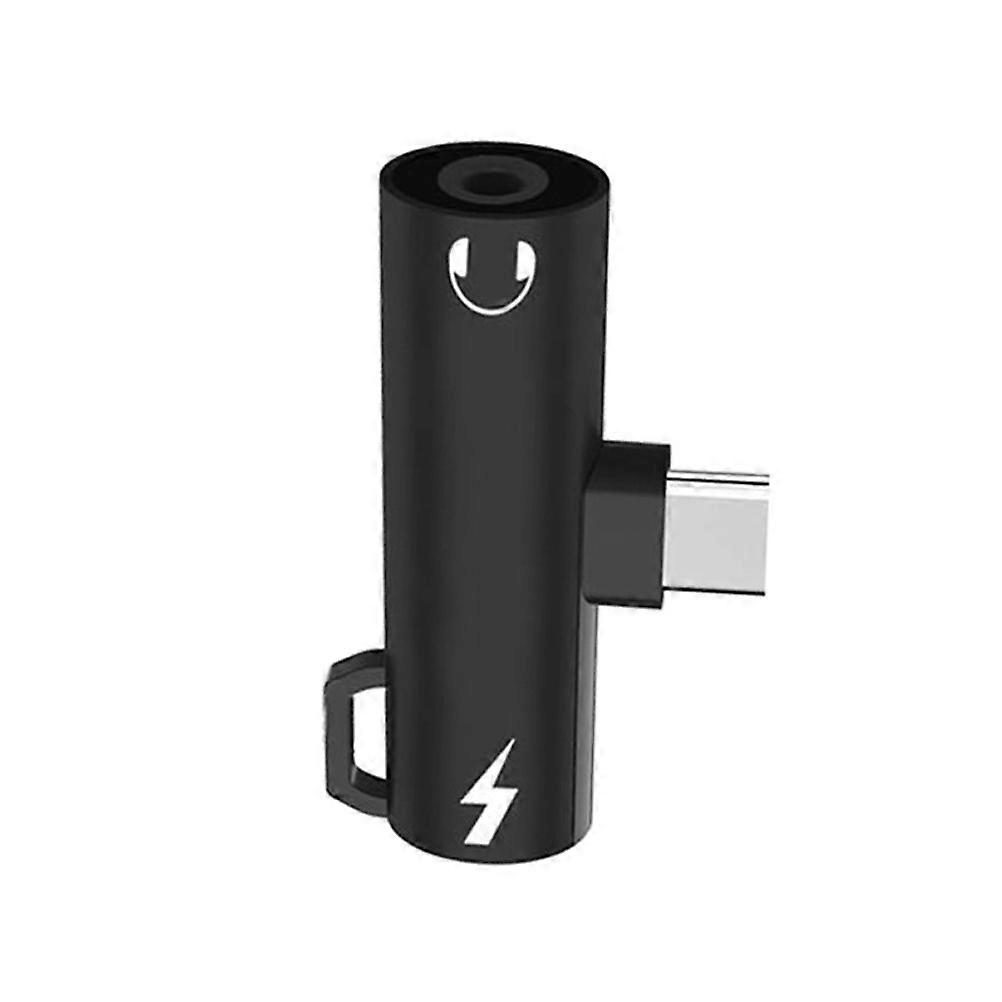 USB C Headphone Adapter Type Charging 3Pcs Earphone Adapter Black