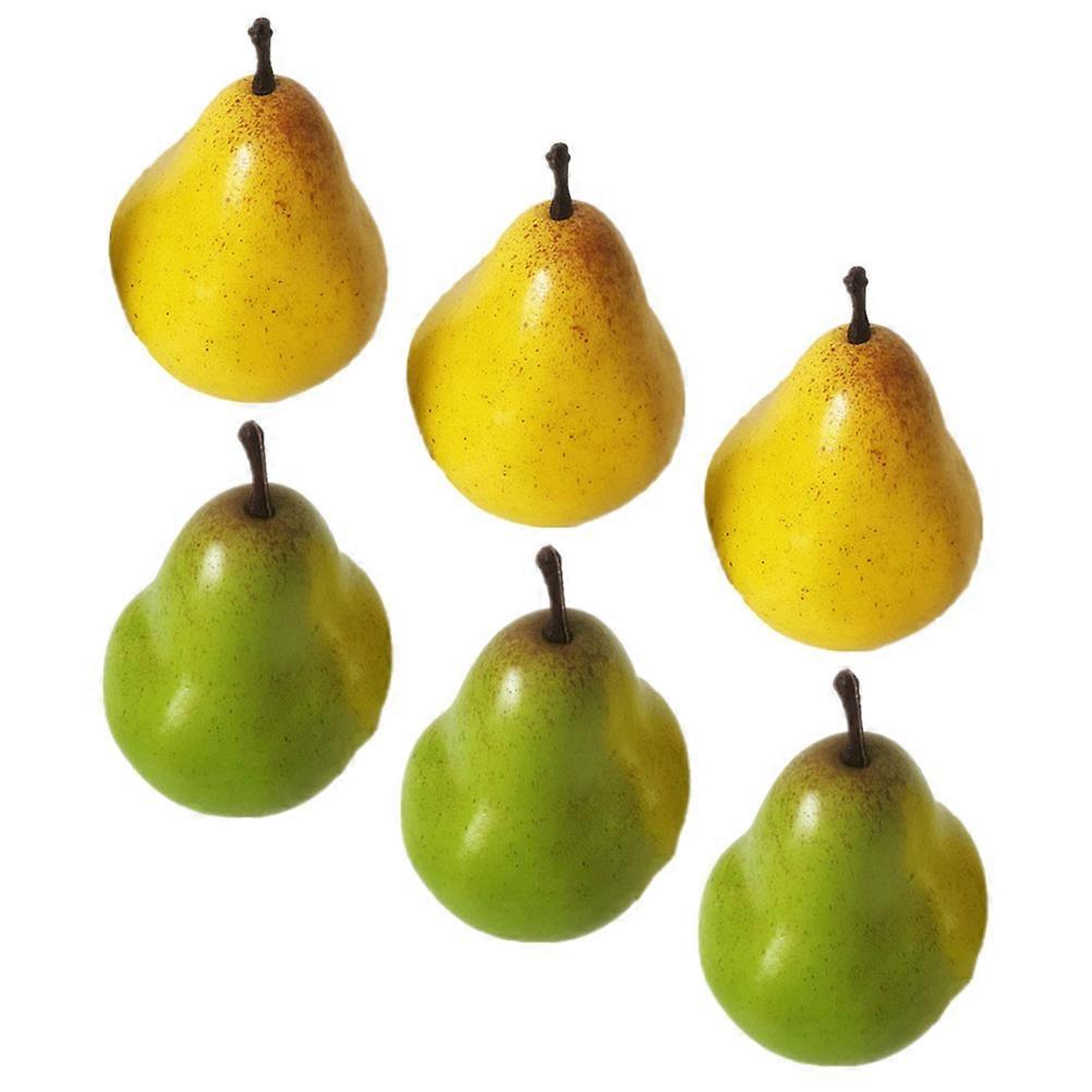 Photo Supply Pear Models for Decor 12Pcs Simulation Pears Assorted Color
