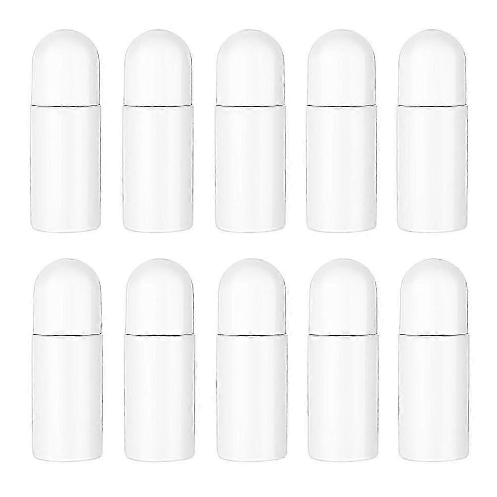 25-26 10Pcs 50ml Plastic Roller Bottles Deodorant Bottles Empty Refillable Roll On Bottles for Essential Oils Perfume Cosmetics
