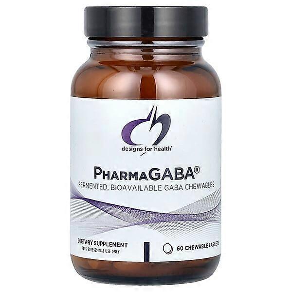 Designs For Health, PharmaGABAÃÂÃÂÃÂÃÂÃÂÃÂÃÂÃÂ®, 60 Chewable Tablets (100 mg per Tablet)