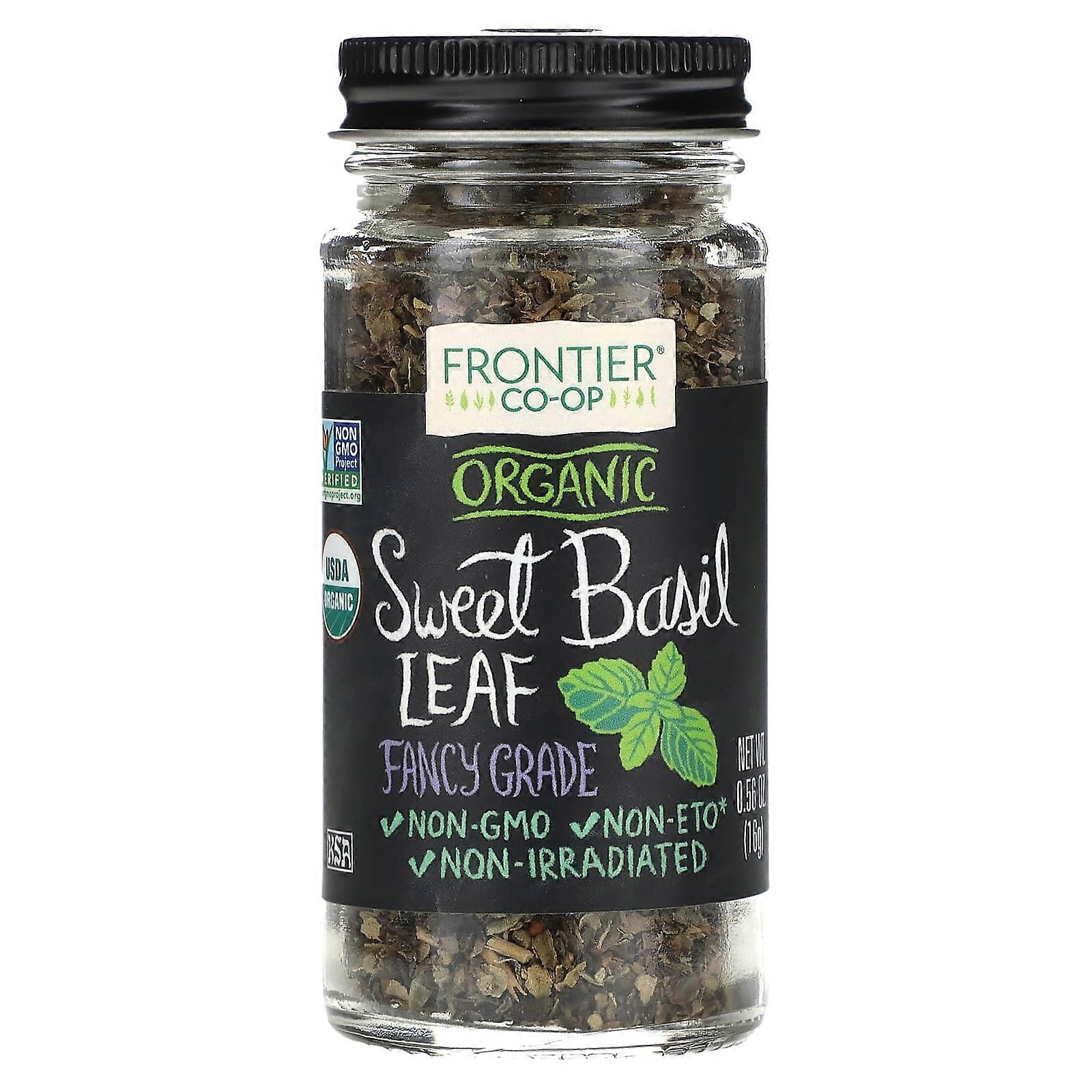 Organic Sweet Basil Leaf, Fancy Grade, 0.56 oz (16 g)