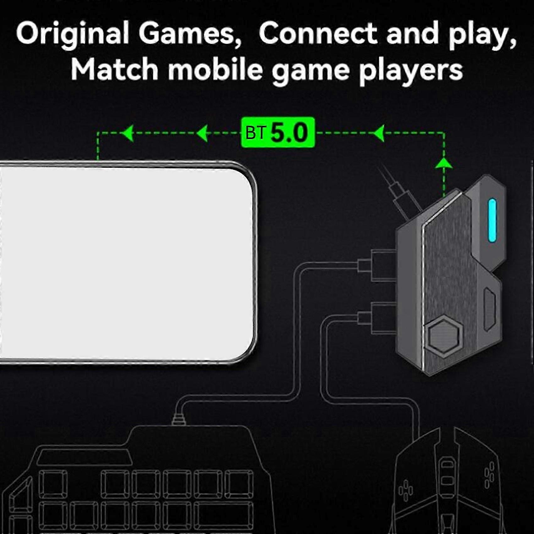 Gamepad Mobile PUBG Controller Gaming Keyboard Mouse Converter Bluetooth for IOS Android Game Adapt