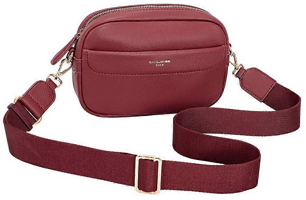 David Jones Small Camera Bag - Windsor Wine Burgundy