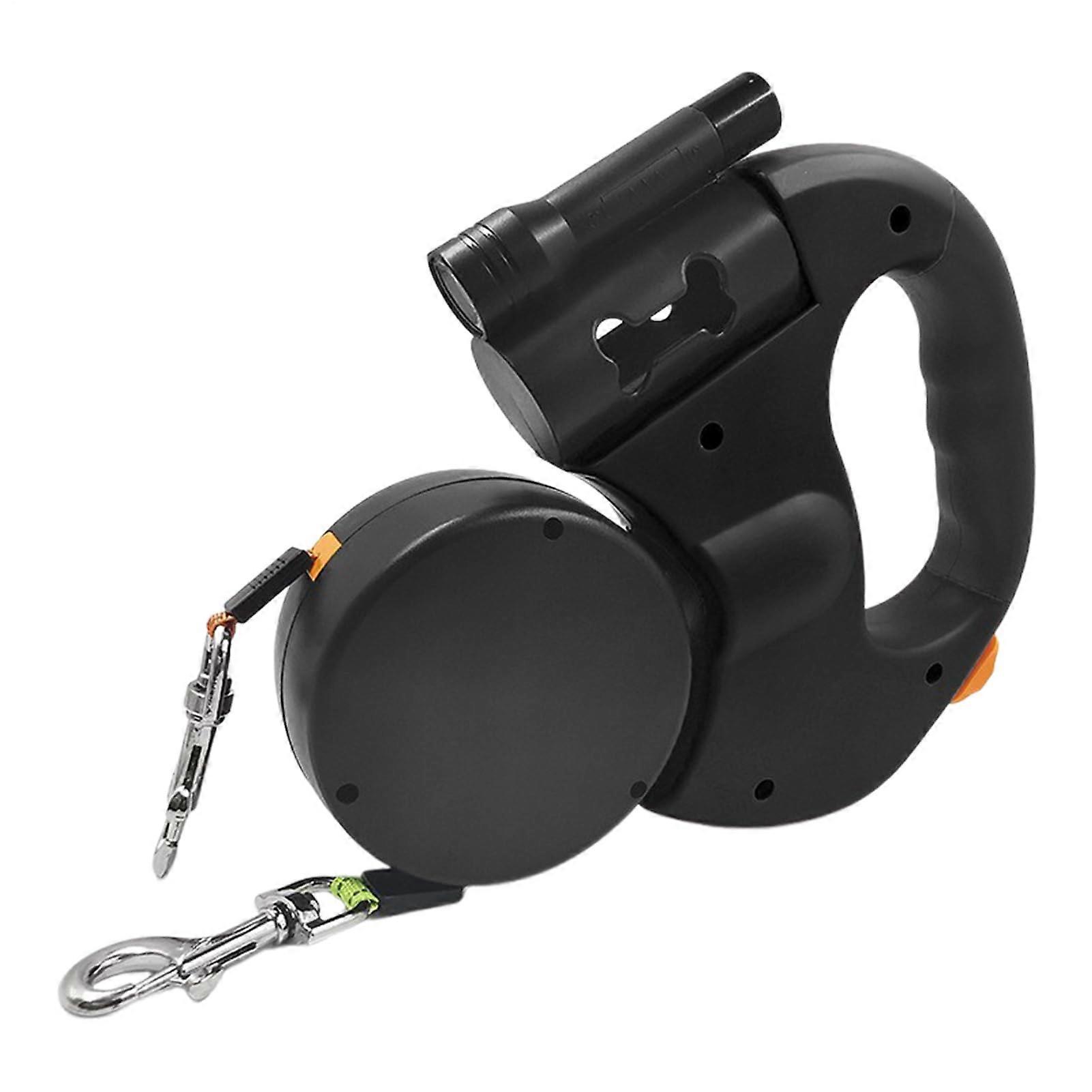 Long Leashes for Dogs No Pull AntiPull With LED Light Locking Button For Small Medium Breeds Black