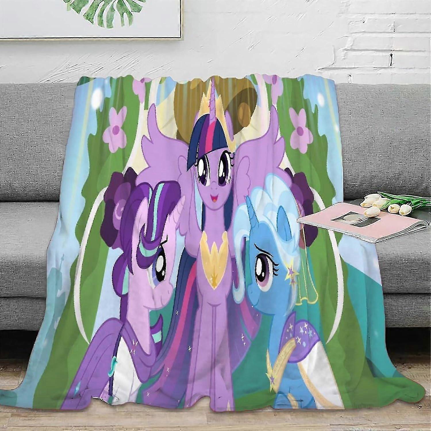 Blanket Flannel Fleece Throw Blanket My Little Pony Blanket Soft Fluffy Comfortable Plush Blankets Warm And Cozy For Bed Sofa Bedroom Travell-146