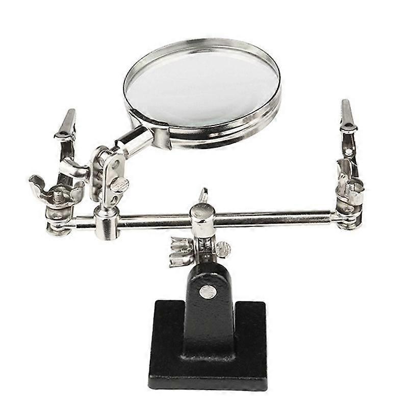 60mm Desktop Magnifying Glass With Auxiliary Clamp 5X With Auxiliary Clamp