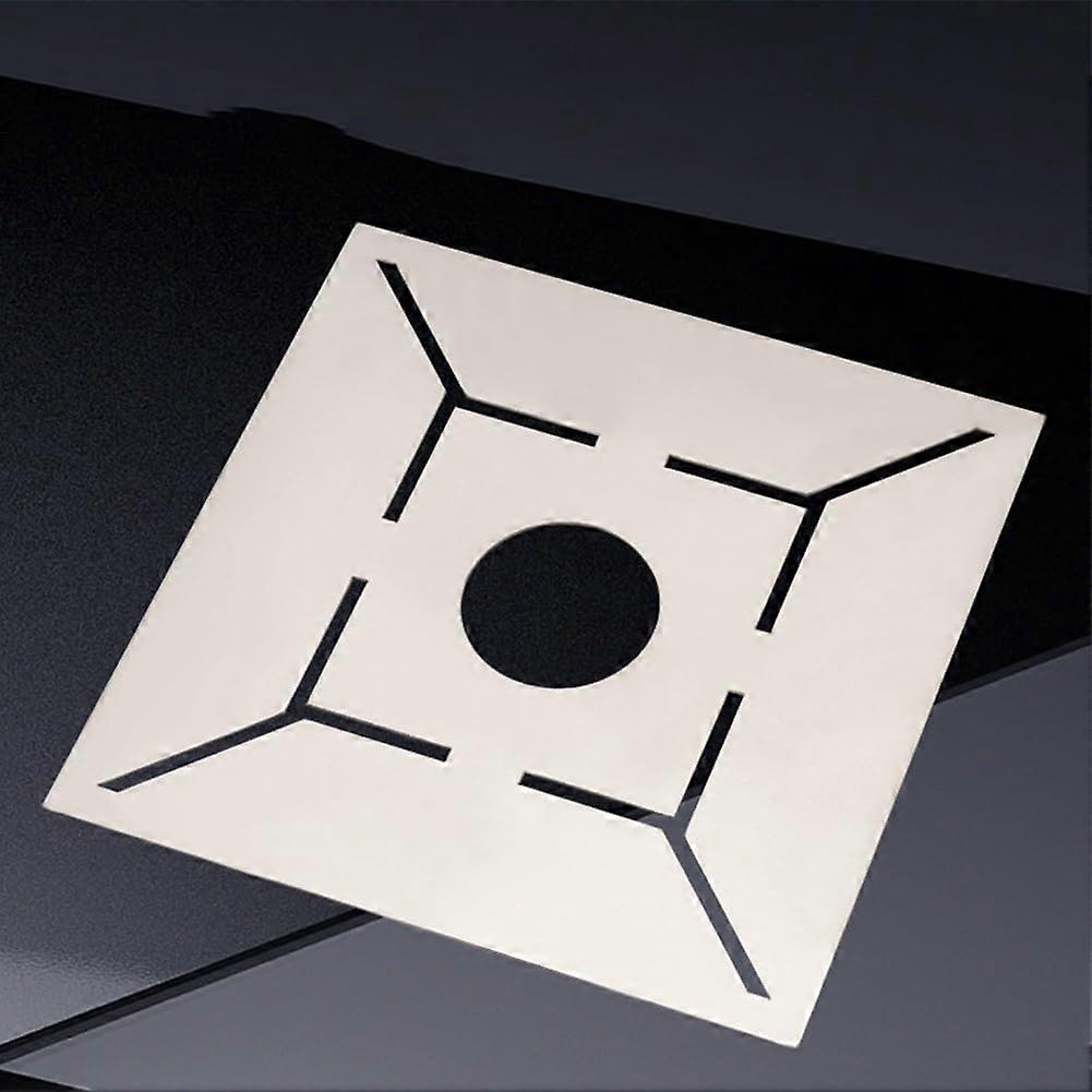 Flower Shaped Floor Drain Ruler, Stainless Steel Tile Measurement Locator, 20 x 20 cm, Multifunctional DIY Tile Tool