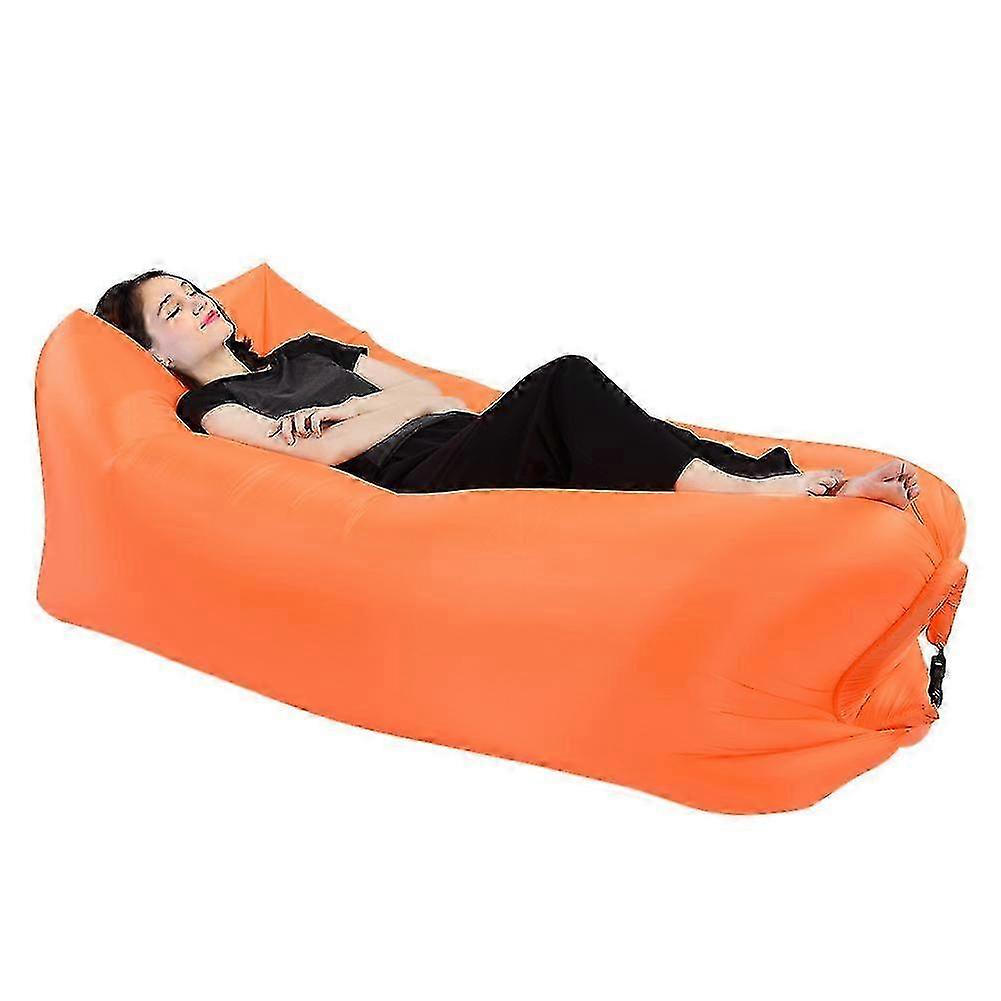 Inflatable sleeping bag with portable bag lazy recliner bed portable air sofa suitable for children 25-26